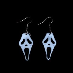Ghost Face Dangle Earrings